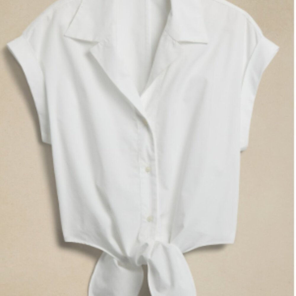 Banana Republic Factory Tie-Front Cropped Top - Picture 5 of 5